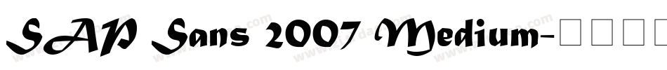 SAP Sans 2007 Medium字体转换